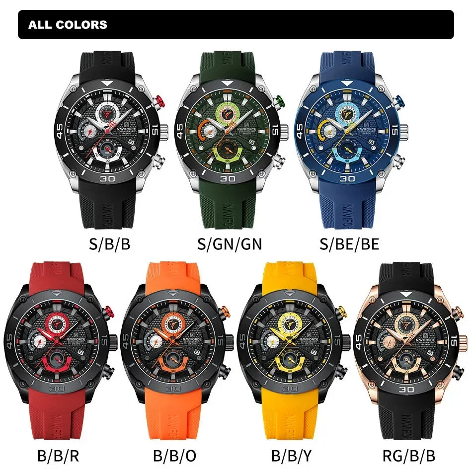 NAVIFORCE NF8038 Top Brand Men's Sport Watch - BLAKESTORE-NG