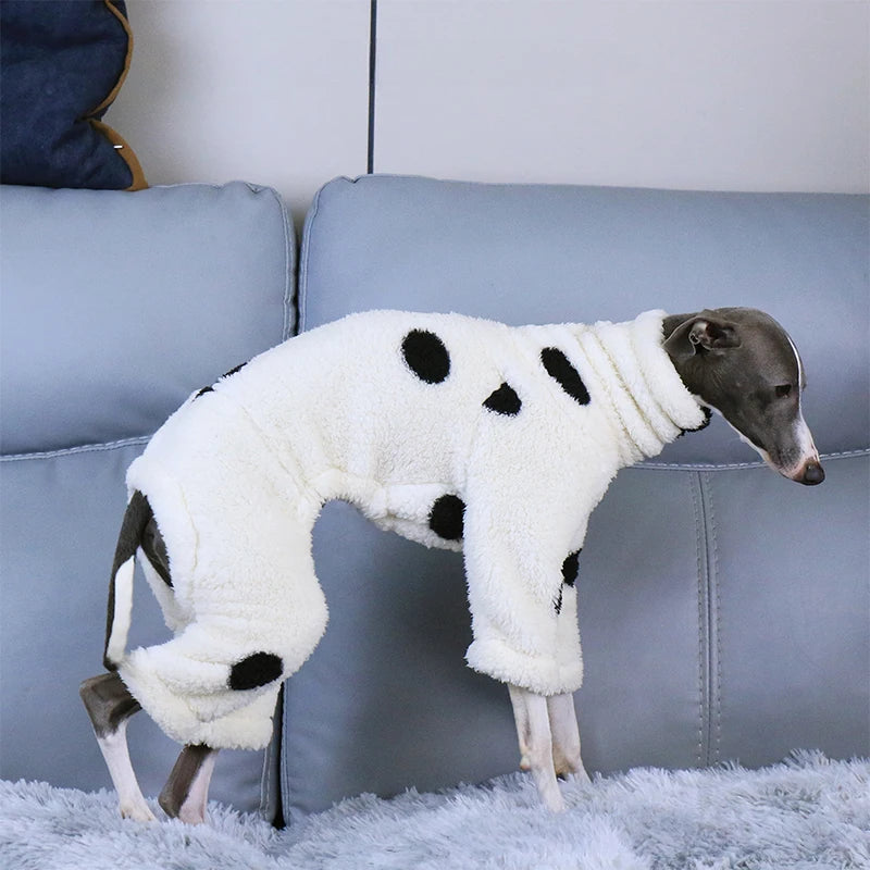 warm plush dog coat for cold weather walks