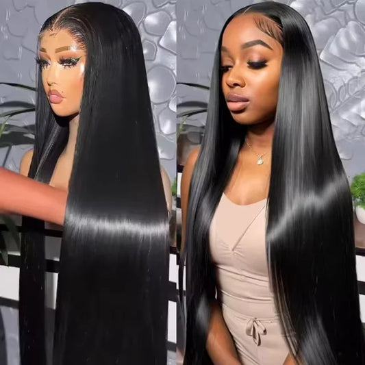 Bone Straight HD Lace Front Wigs. Human Hair 13x6 250 Density