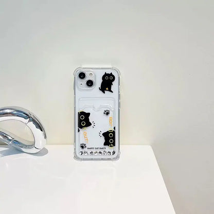 Cat Pattern Pocket Phone Case.
