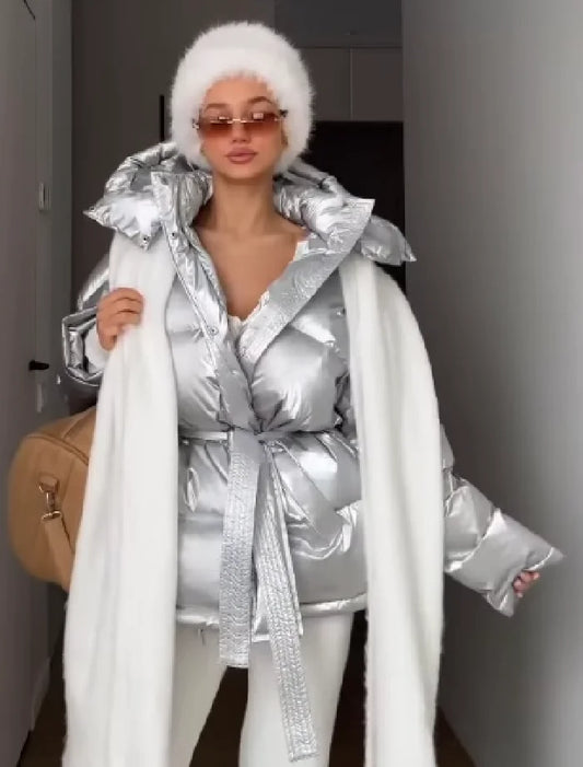 Chic Autumn & Winter Cotton Padded Hoodie Jacket for Women