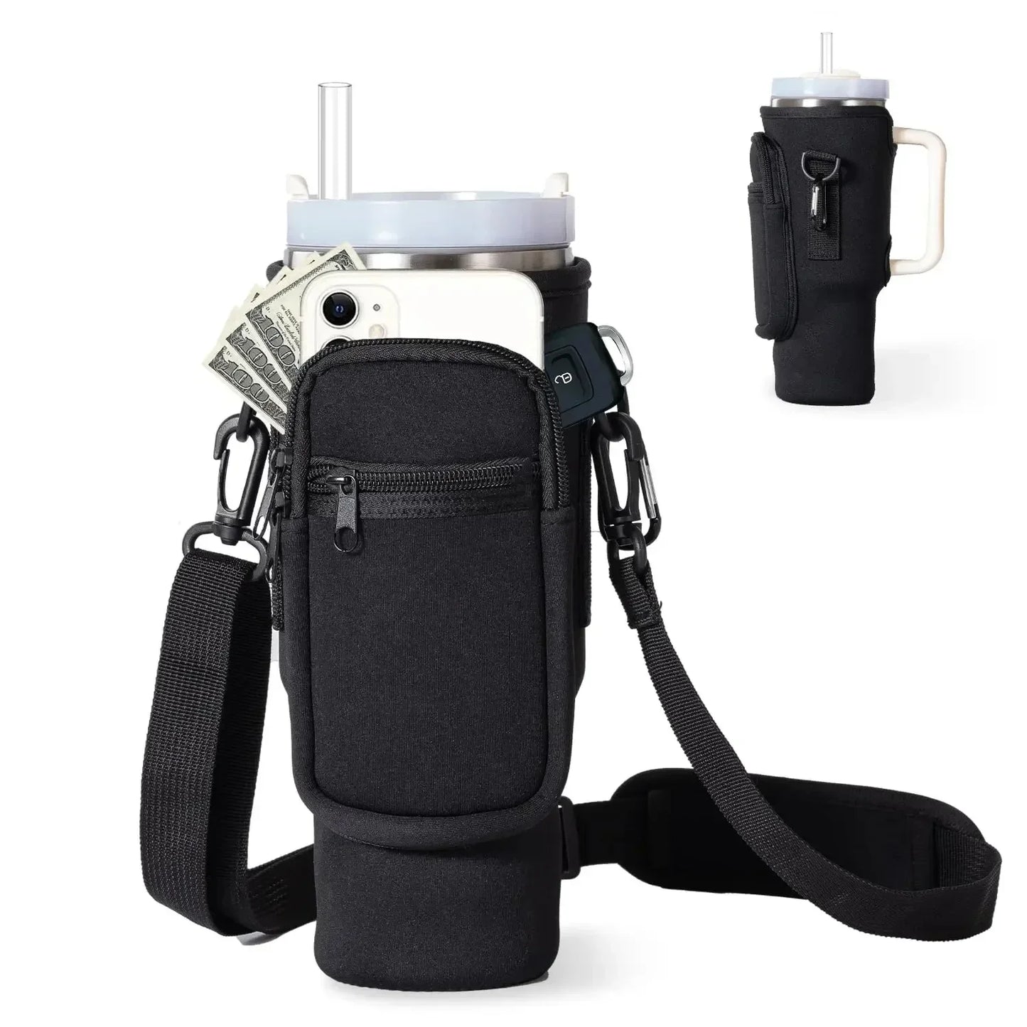 Water Bottle Carrier Bag for Stanley 40oz Tumbler.