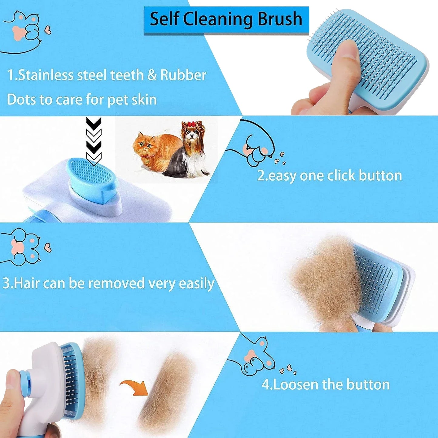 Dog Hair Remover Brush for Cat & Dog.