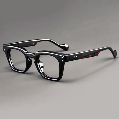 Unisex square frame reading glasses.