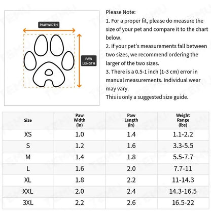4pcs Water-Resistant Dog Shoes.