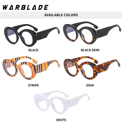 Retro Stripe Yellow Anti Blue Light Glasses For Women