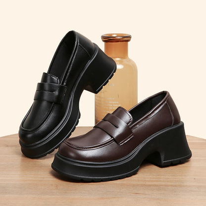 Women's Loafers Spring British Style Slip On Platform Shoes for Women.