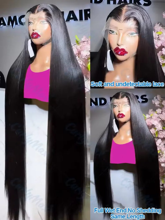 30 38 Inch 200 Density Bone Straight 13x4 HD Lace Frontal Human Hair Wig Brazilian 13x6 Lace Front Wigs Pre Plucked For Women - BLAKESTORE-NG