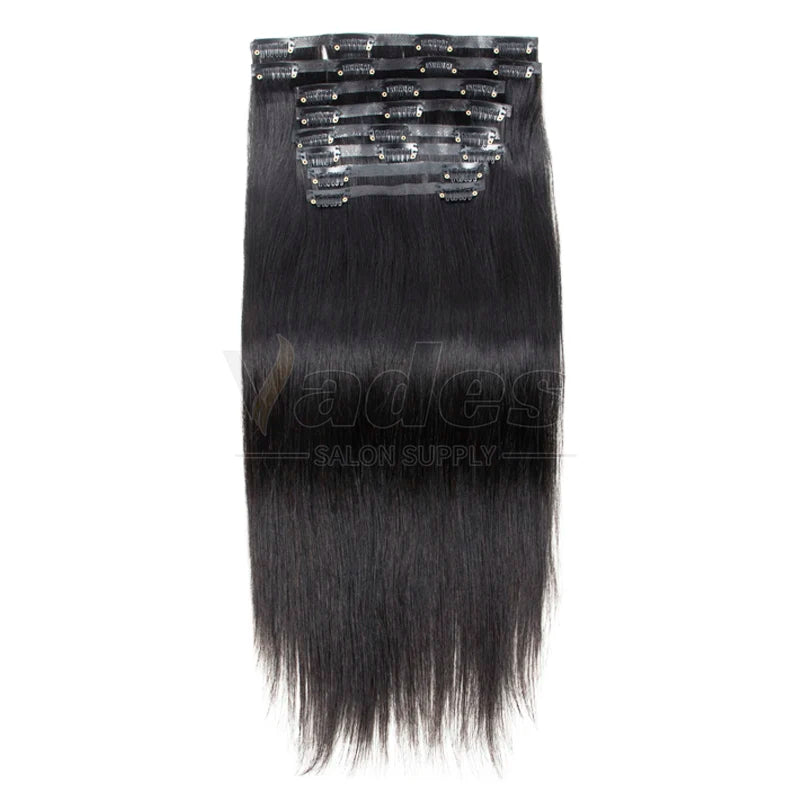 Human Hair Invisible PU Weft Clip.