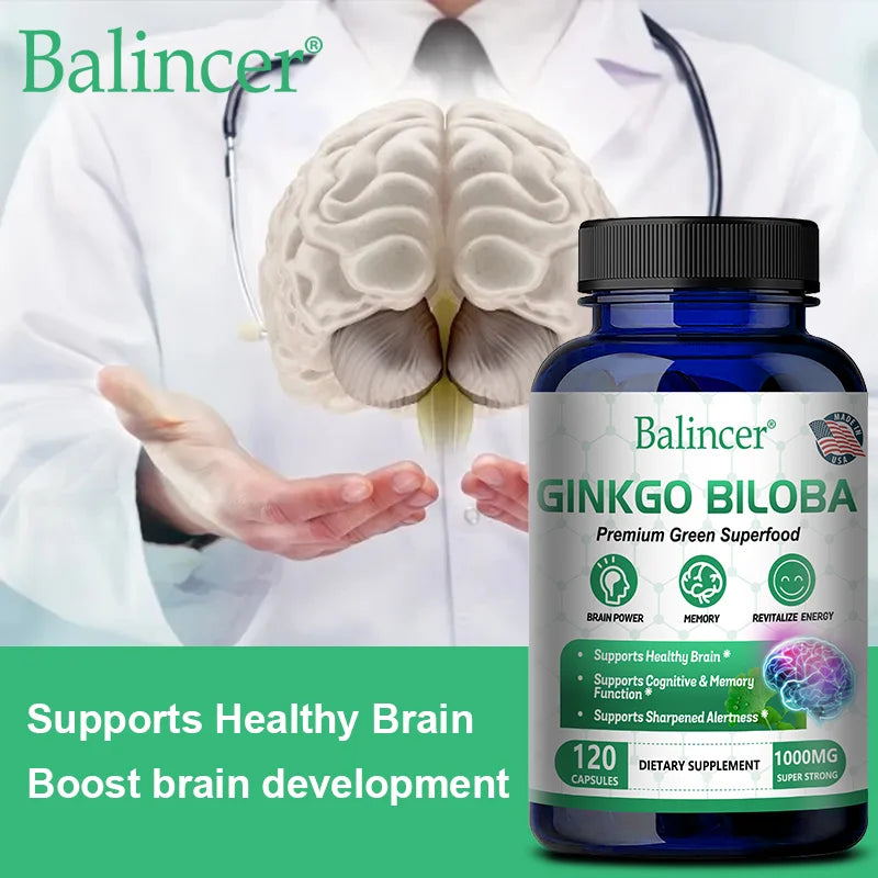 Balincer Ginkgo Leaf Extract Supplement - For Brain and  Memory Health for Men and Women. - BLAKESTORE-NG