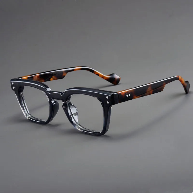 Unisex square frame reading glasses.