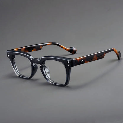 Unisex square frame reading glasses.