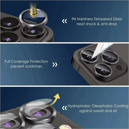 3Pcs Metal Lens Protector Glass for IPhone.