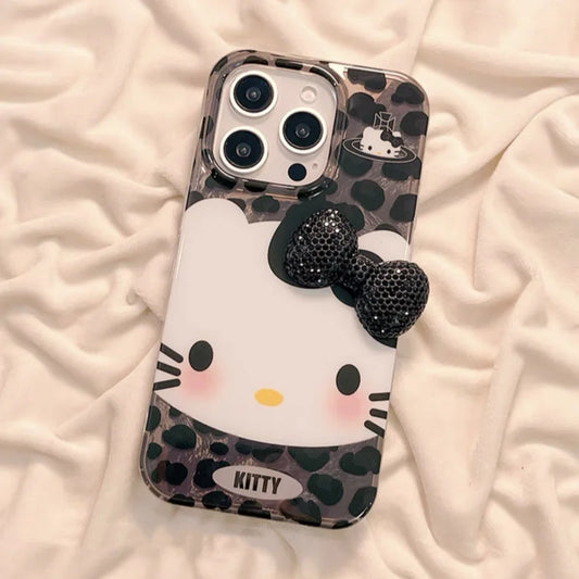 Hello Kitty Diamond Bowknot Hard Phone Case.