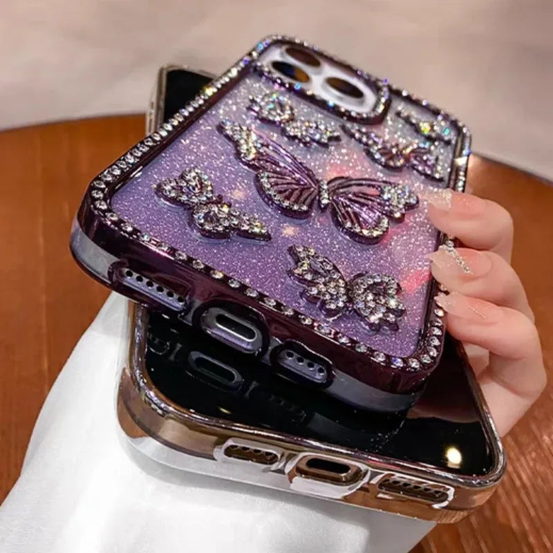 3D Butterfly Shiny Case For iPhone.