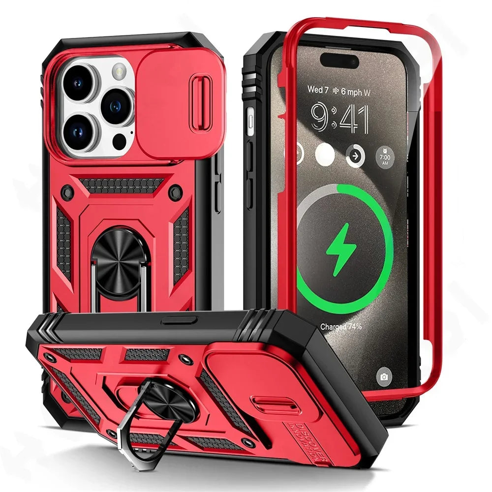 Camera Slide Military Grade Armor IPhone Case.