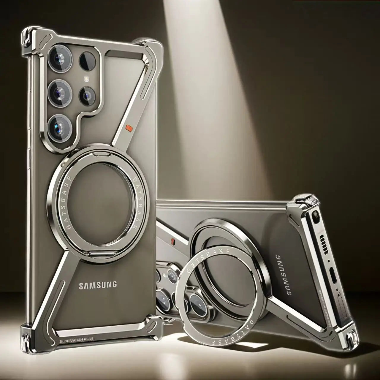 Samsung Z Fold 6 5 Z Shape Titanium Metal Phone Case.
