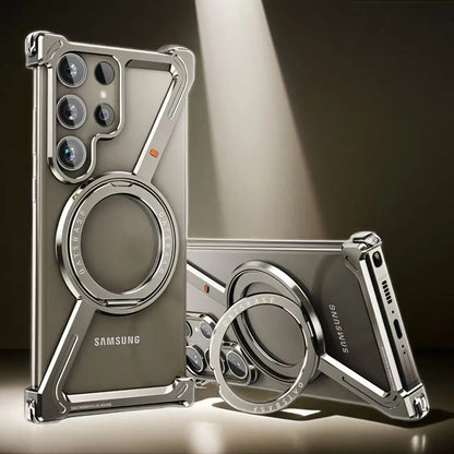 Samsung Z Fold 6 5 Z Shape Titanium Metal Phone Case.