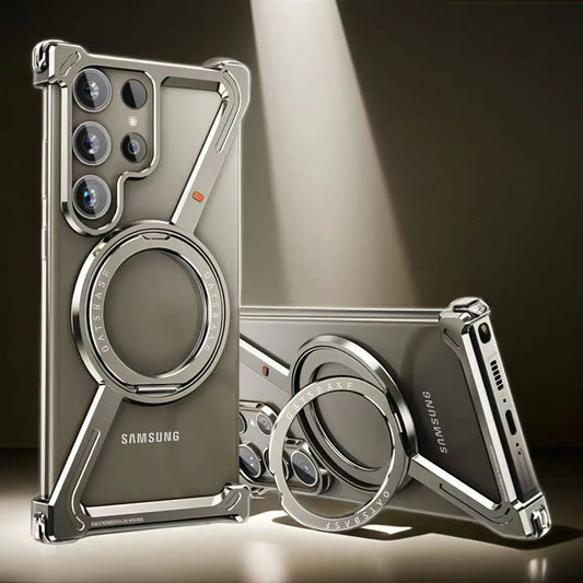 Samsung Z Fold 6 5 Z Shape Titanium Metal Phone Case.