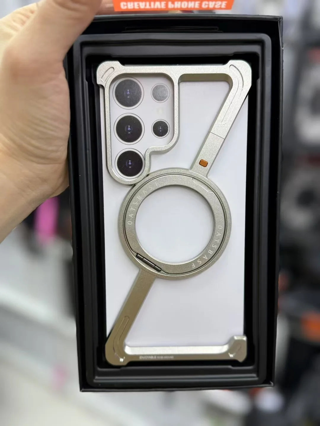 Samsung Z Fold 6 5 Z Shape Titanium Metal Phone Case.