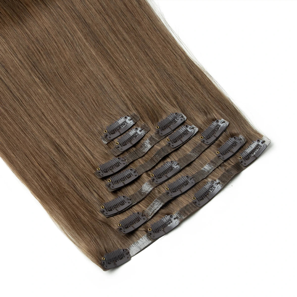 Human Hair Invisible PU Weft Clip.