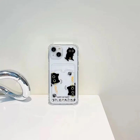 Cat Pattern Pocket Phone Case.