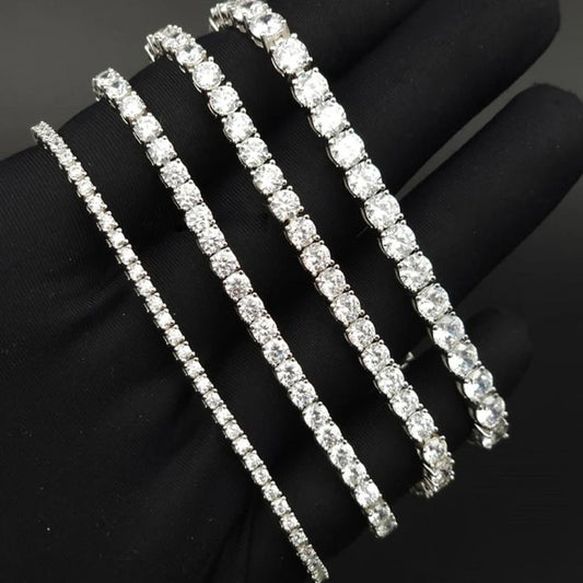 Dainty 925 Sterling Silver Moissanite Tennis Bracelet.