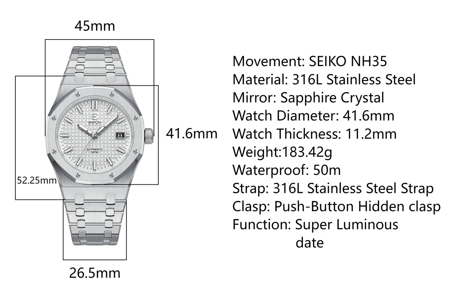NH35 Luxury Business Men Watch.