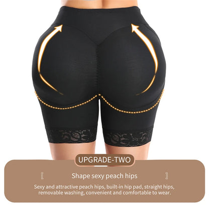 Butt Lifter Shapewear Shorts Women Fake Booty Hip Enhancer .