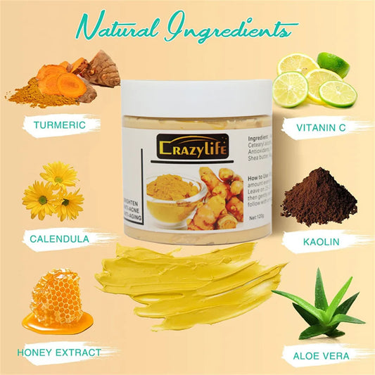 Acne And Blackhead Tumeric Clay Facial Mask. - BLAKESTORE-NG