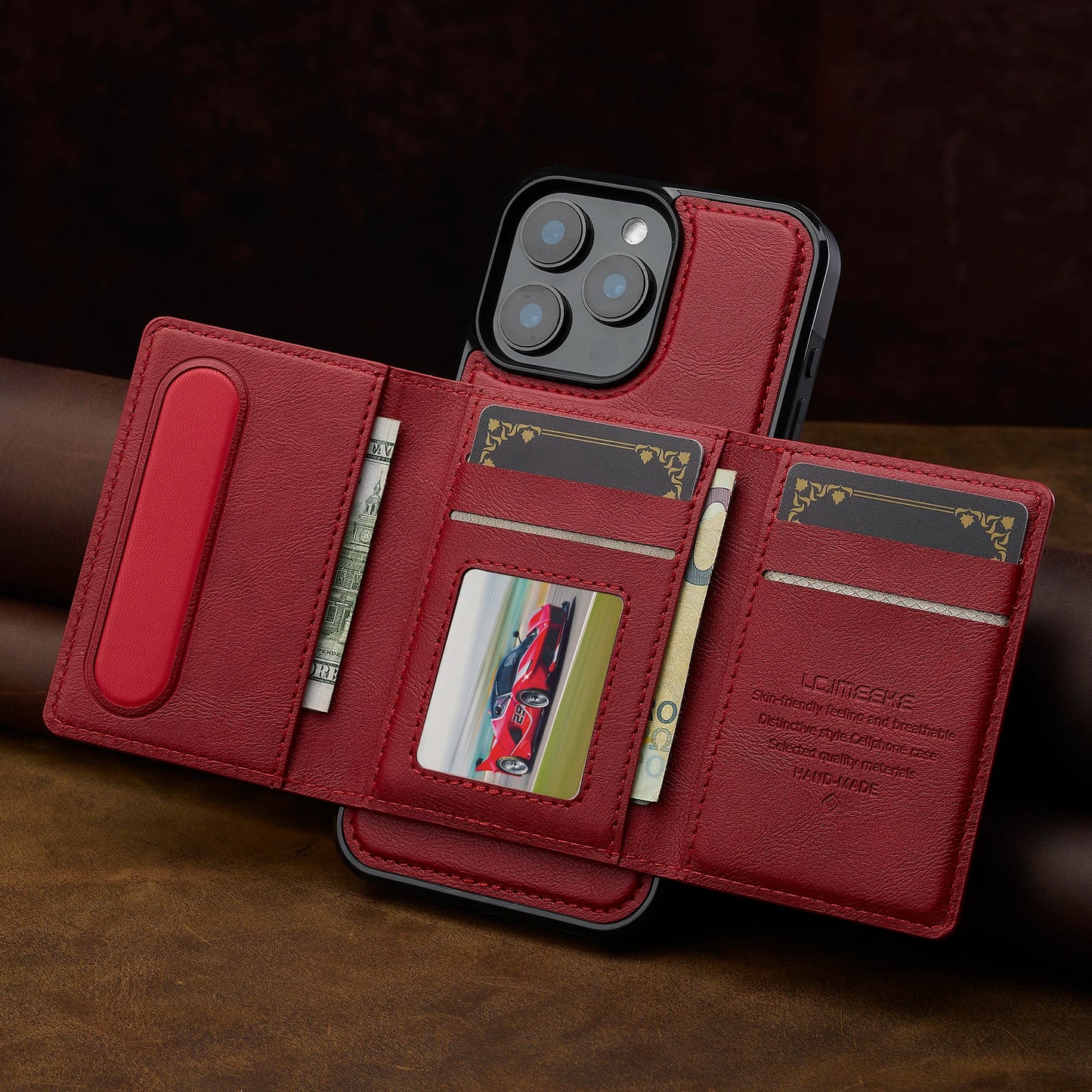 2 In 1 Detachable Magnetic Leather Case For iPhone