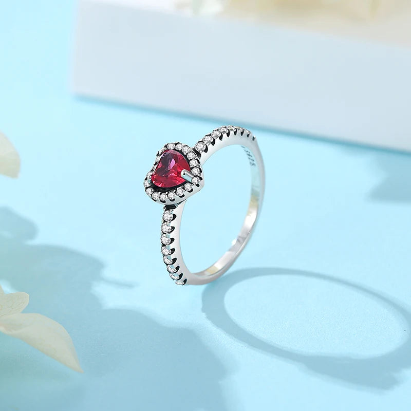Love heart 925 Sterling Silver Rings For Women - BLAKESTORE-NG