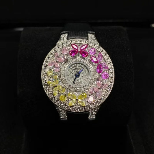 Luxury Colorful Women’s Quartz Watch | Elegant Jewel Bracelet Timepiece