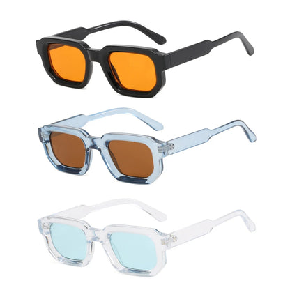 Men Vintage Rectangle Frame Sunglasses.
