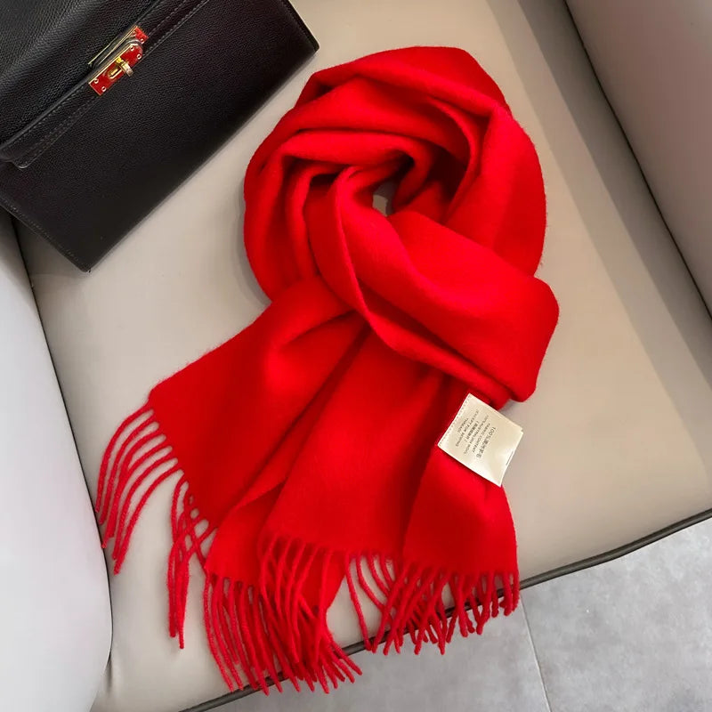 Winter Narrow Scarf- 100% Wool