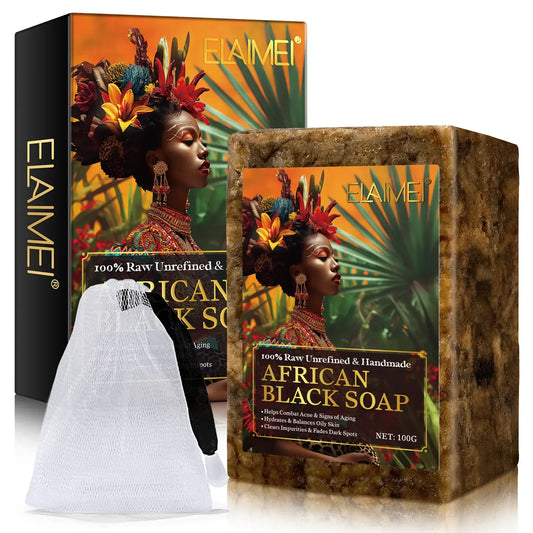 BLAKESTORE-NG Bar Soap Raw African Black Soap – Organic Face & Body Wash