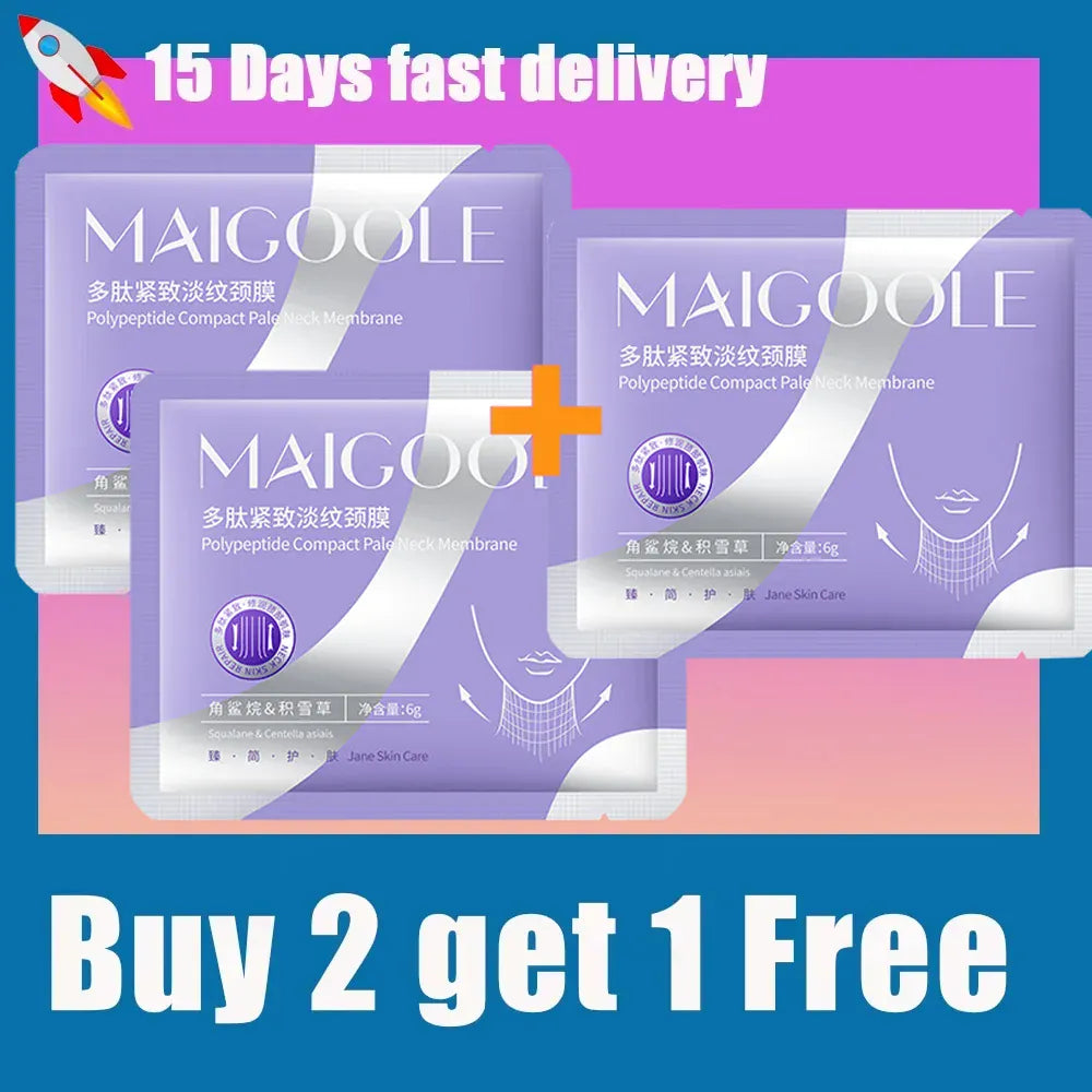 BLAKESTORE-NG Buy 2 Get 1 Free Peptide neck mask to reduce neck lines, hydrate and moisturize neck line patches.