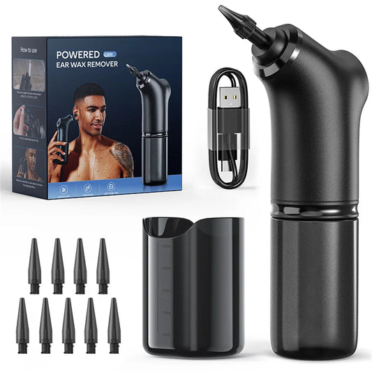 BLAKESTORE-NG Ear wax Cleaner, Ear Cleaning Black Electric Ear Wax Removal Kit - 4 Pressure Modes.