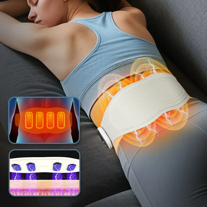 BLAKESTORE-NG Electric Waist Massager Lower Back  Toning Belt for Belly Exercise Vibration Hot Compress Massage Belt Muscle Relax USB charge