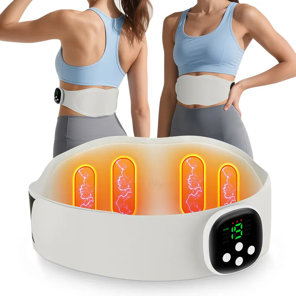 BLAKESTORE-NG Electric Waist Massager Lower Back  Toning Belt for Belly Exercise Vibration Hot Compress Massage Belt Muscle Relax USB charge