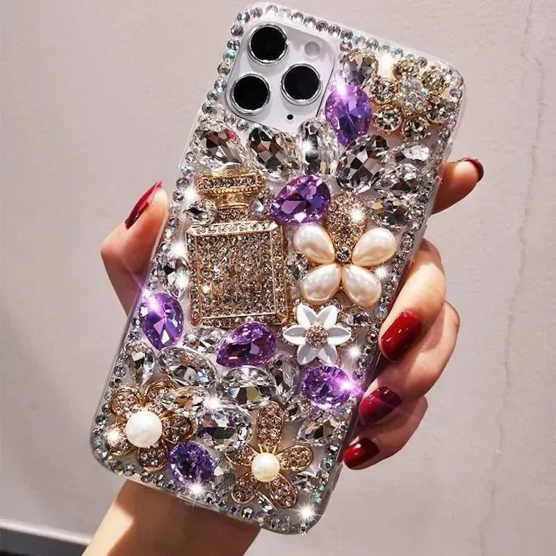 Rhinestone Bling 3D Diamond Phone Case – For iPhone 11–17 Pro Max - BLAKESTORE-NG