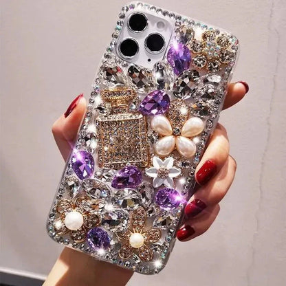 Rhinestone Bling 3D Diamond Phone Case – For iPhone 11–17 Pro Max - BLAKESTORE-NG