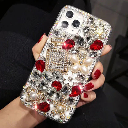 Rhinestone Bling 3D Diamond Phone Case – For iPhone 11–17 Pro Max - BLAKESTORE-NG