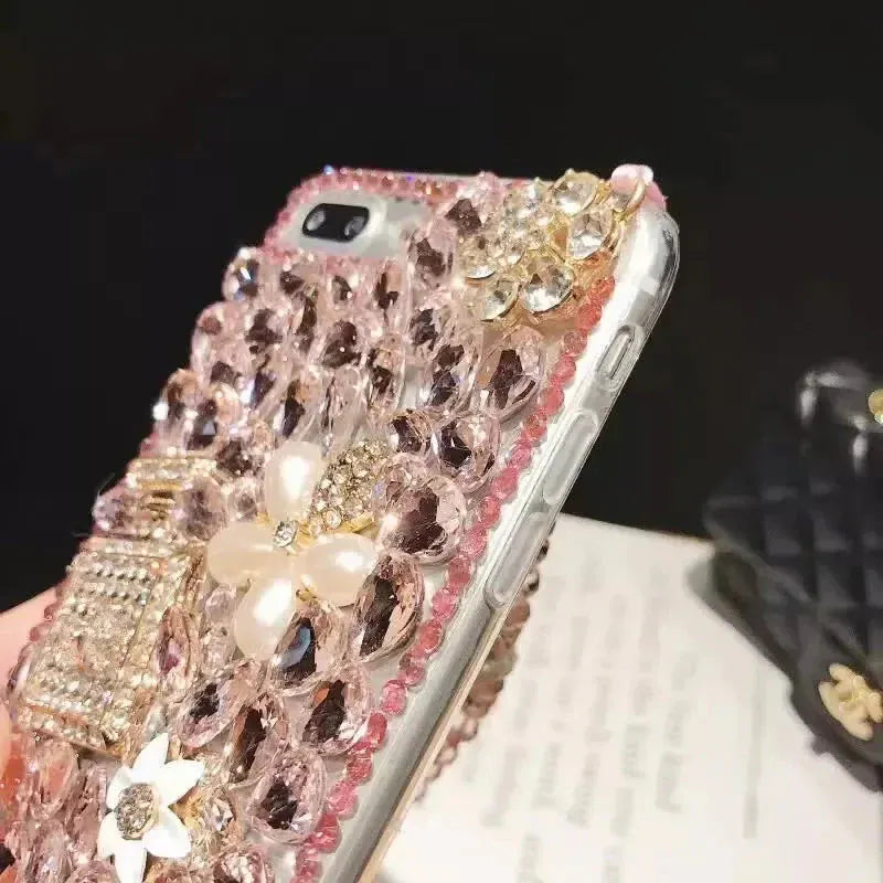 Rhinestone Bling 3D Diamond Phone Case – For iPhone 11–17 Pro Max - BLAKESTORE-NG