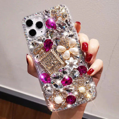 Rhinestone Bling 3D Diamond Phone Case – For iPhone 11–17 Pro Max - BLAKESTORE-NG