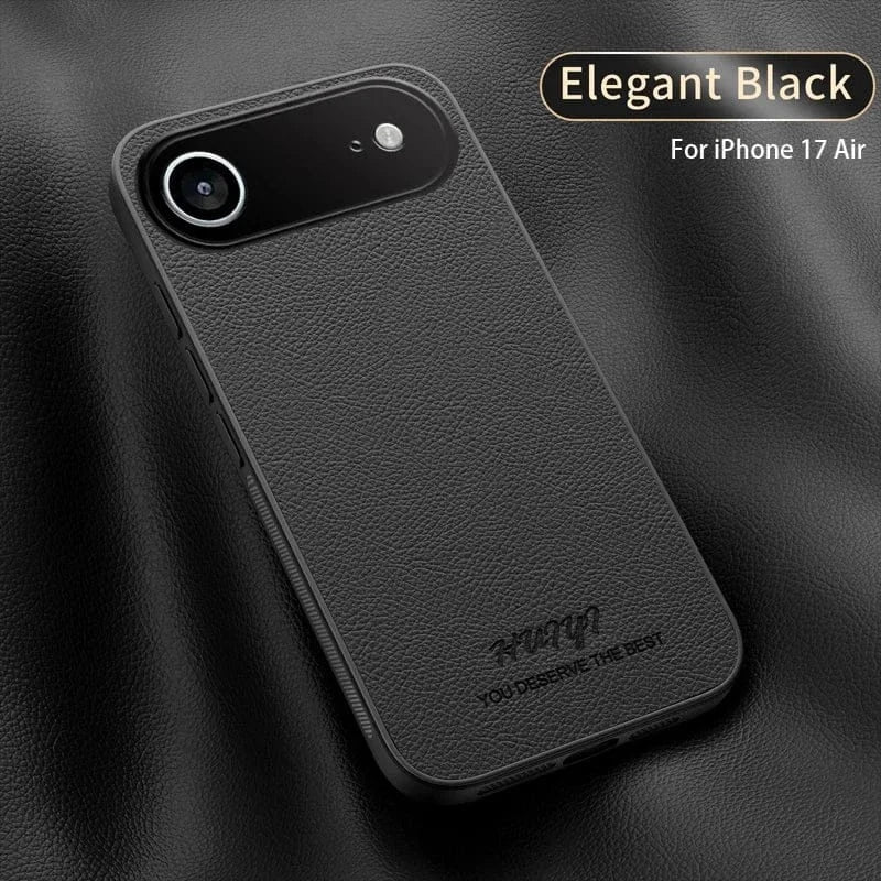 Leather Matte Soft Frame Case for Iphone 17. - BLAKESTORE-NG