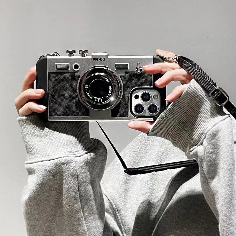 3D Retro Camera Leather Case for IPhone. - BLAKESTORE-NG