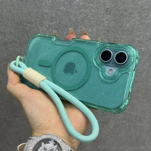 Glitter Transparent Magnetic MagSafe Case for IPhone 17 - BLAKESTORE-NG