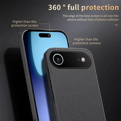 Leather Matte Soft Frame Case for Iphone 17. - BLAKESTORE-NG