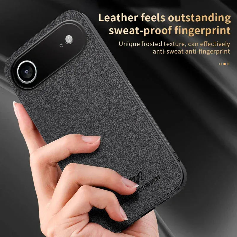 Leather Matte Soft Frame Case for Iphone 17. - BLAKESTORE-NG